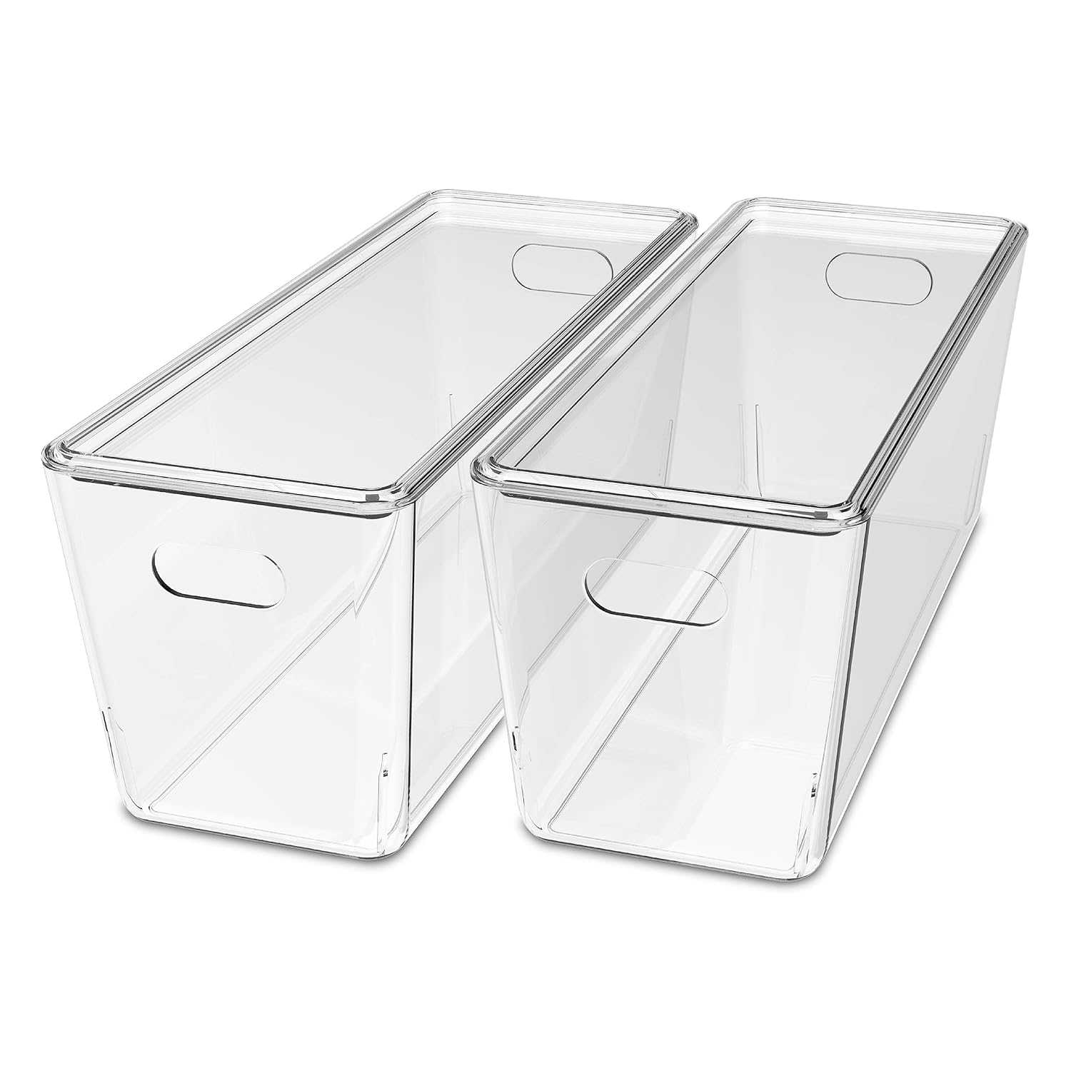 KOLORR Transparent Baskets for Storage with Lid Narrow5Liter