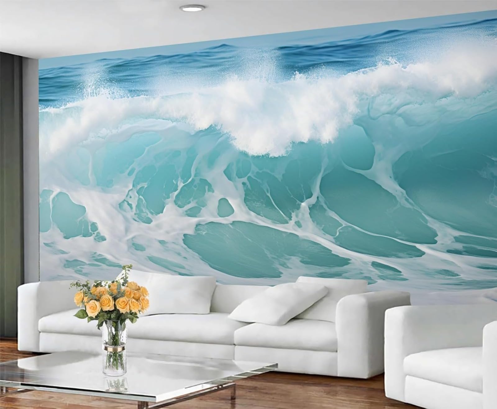 Mural Décoration Chambre Bleu Océan Grand Format Panoramique