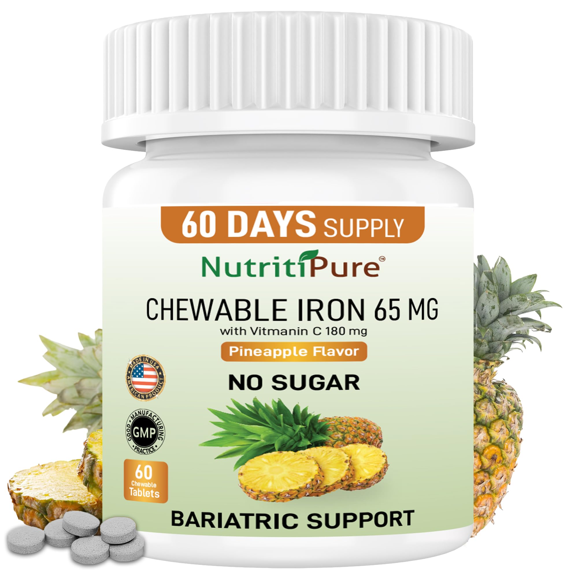 Kids & Toddler Chewable Iron 9mg with Vitamin C, Grape, 90 Ct — Amazon image 13