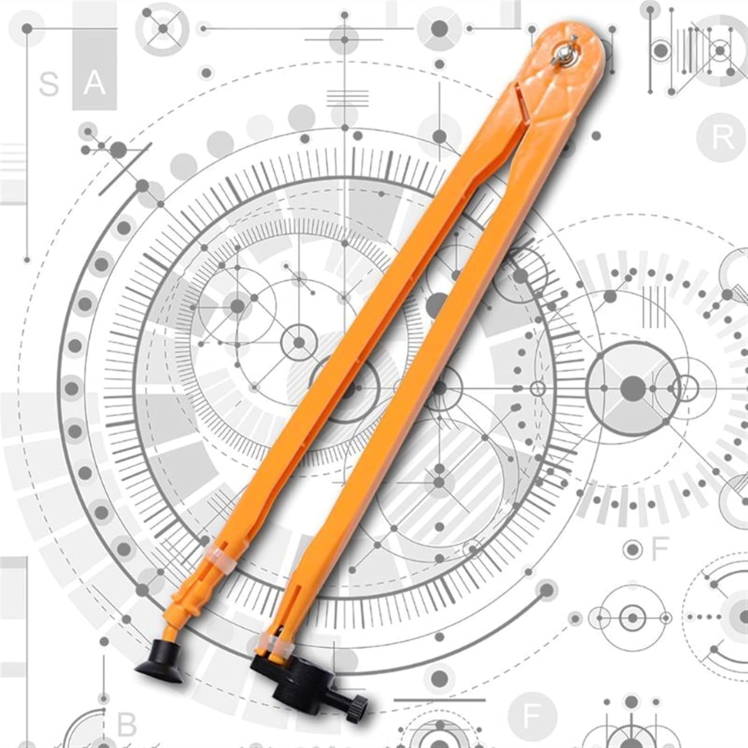 Compasso di Plastica, Compasso da Disegno Professionale per Uso Didattico, Compasso Matematico con Mina per Matita Meccanica, Strumento di Geometria