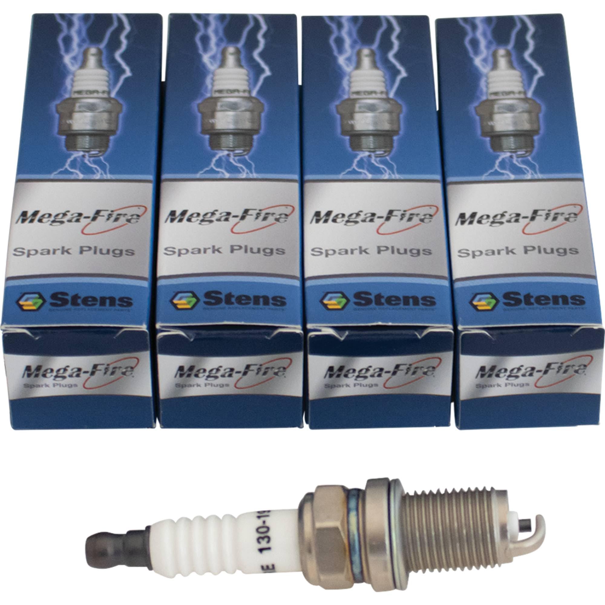 Stens130-191-4 Spark Plug - 4 Pack Compatible with/Replacement for Briggs & Stratton Gas Engines Intek, Vanguard Single Cylinder OHV, Kohler Gas Engines Command OHV, K Series, 16.0/TH16 21536800