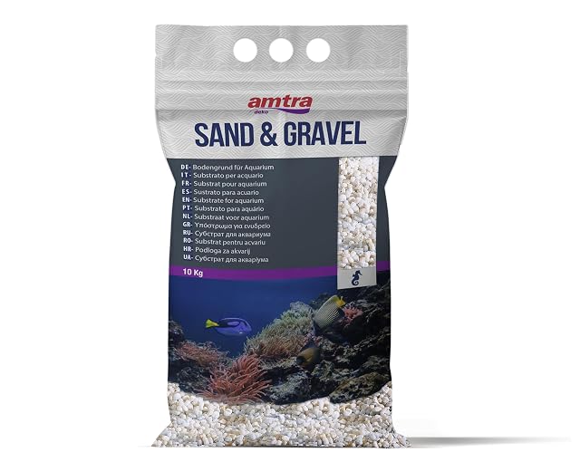 Foto 3 de 5 de Amtra Gravel Noa, Grava Natural Para Acuarios, Piso Decorativo, Granos Gruesos Blancos De 2-5 Mm, Tamaño 10Kg
