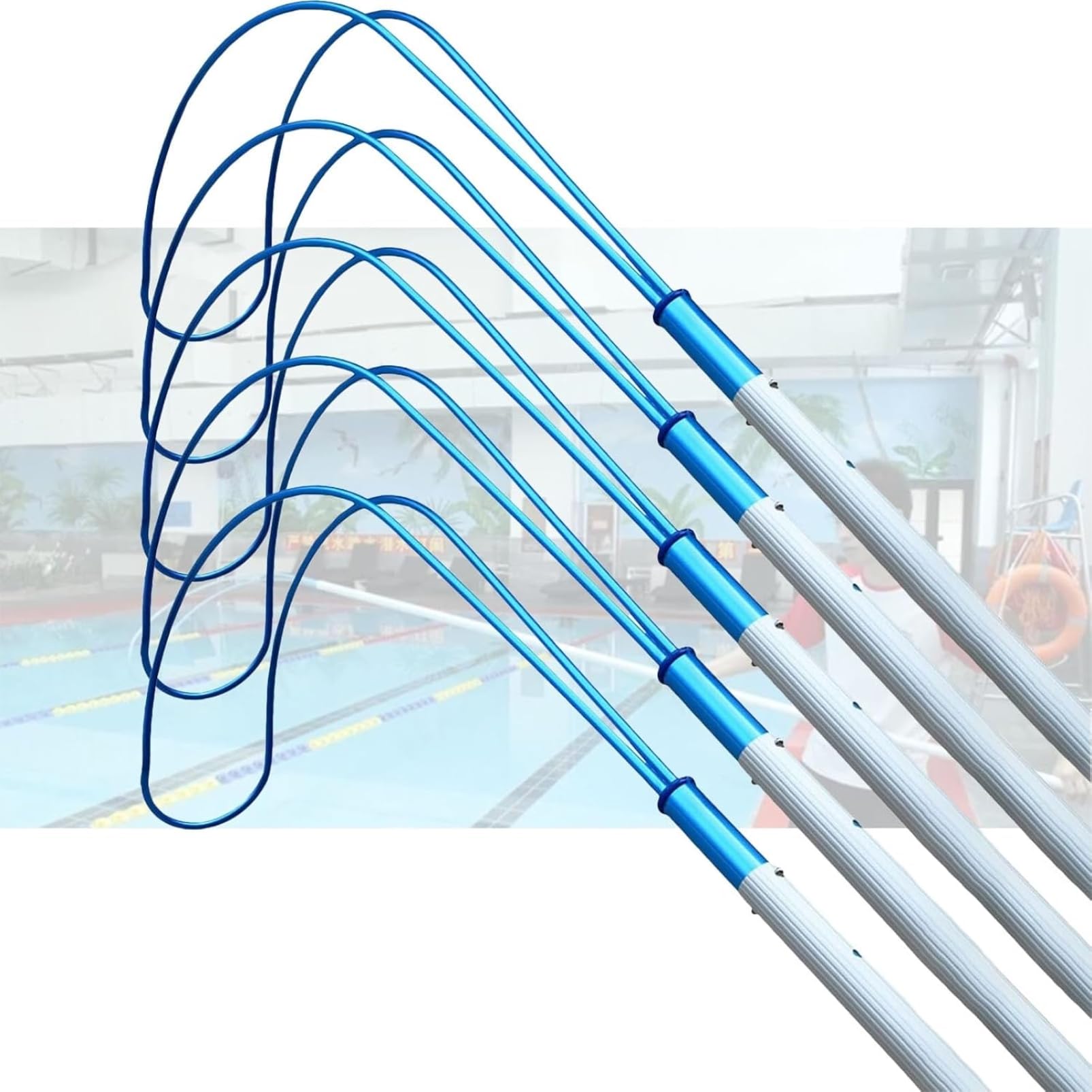 Bâton de sauvetage pour piscine avec crochet pour éviter le suraccident