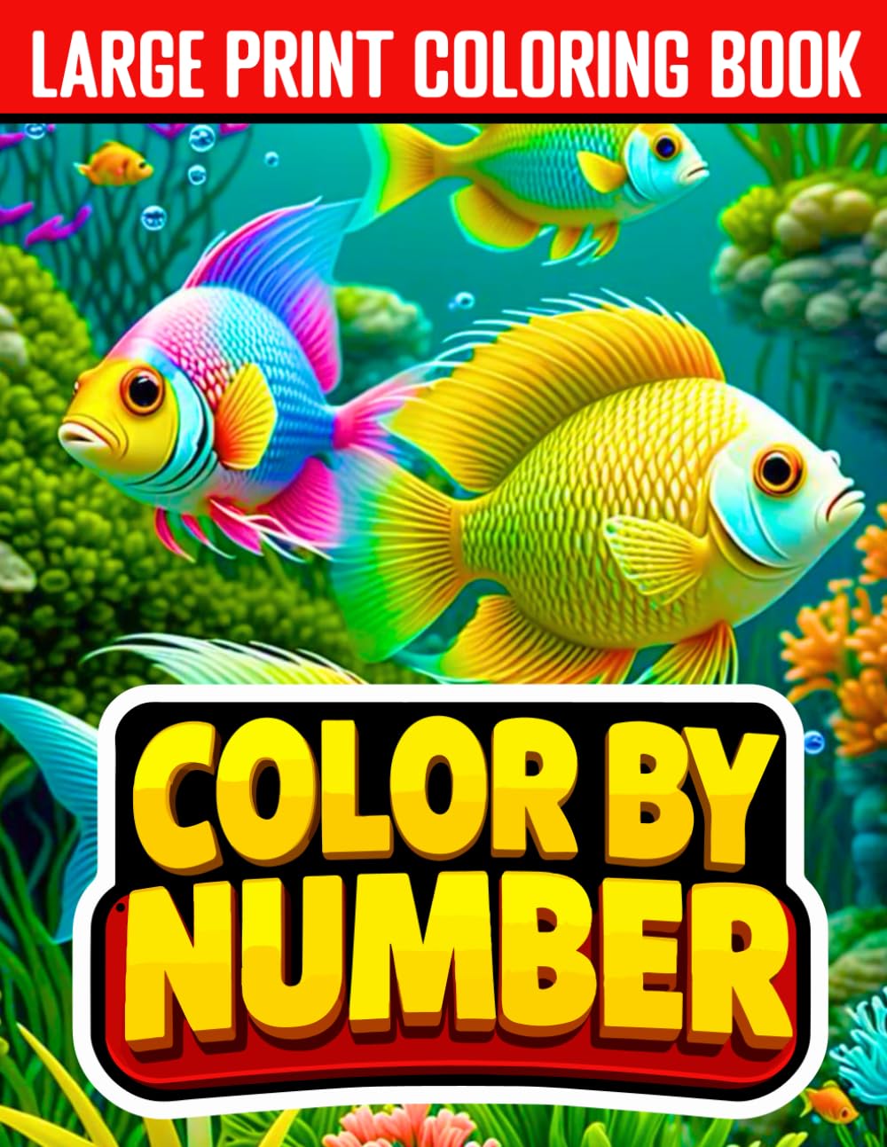 Large Print Color by Number Coloring Book: Easy Large Print Color by Number Coloring Book for Adults Beginner-Friendly Pages with Birds, Flowers, Butterflies, Animals, and More.
