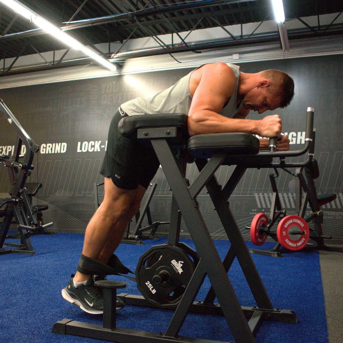 Gronk Fitness Reverse Hyperextension Machine | Plate Loaded Machine | Target Your Lower Back, Glutes and Hamstrings | Made of 11 Gauge Steel