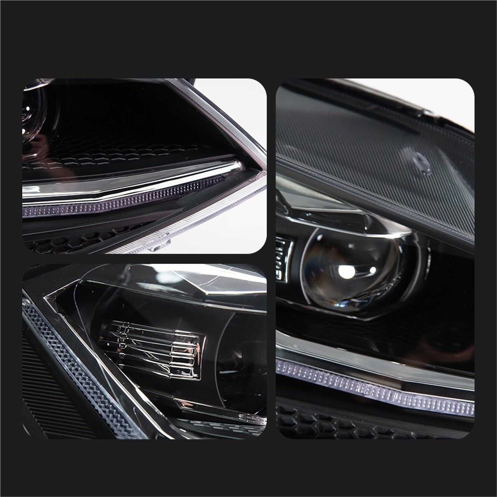 Compatibile con i fari VW Golf 7 MK7 GTI 2013-2017 Aggiornamento Golf 7.5 Styling LED DRL Dual Car Accesorios Modificato(RED,RHD)