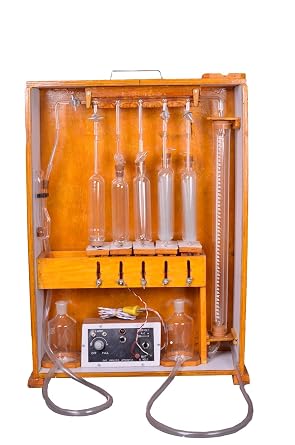 Precision Gas Analysis Apparatus Orsat DSA with 5 Pipettes - CO2, O2, Methane, Ethane, Nitrogen - Industrial, Scientific, and Educational Gas Analyzer