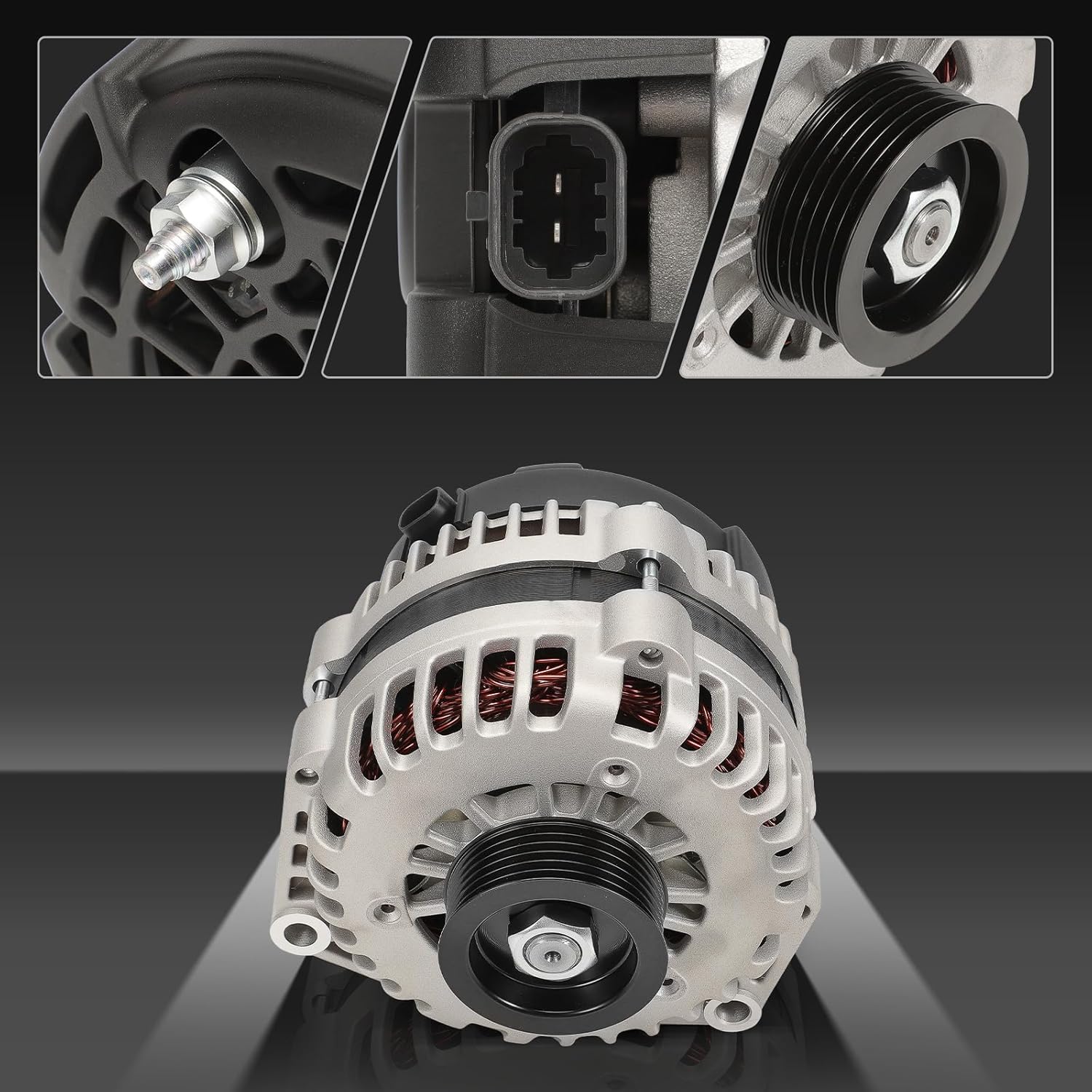 8301N 160 Amp New Alternator Replacement for 2007-2014 Chevy Silverado Tahoe Suburban Avalanche, GMC Yukon XL Sierra 1500 2500 3500, Cadillac Escalade & Hummer H2, 8301N ADR0369
