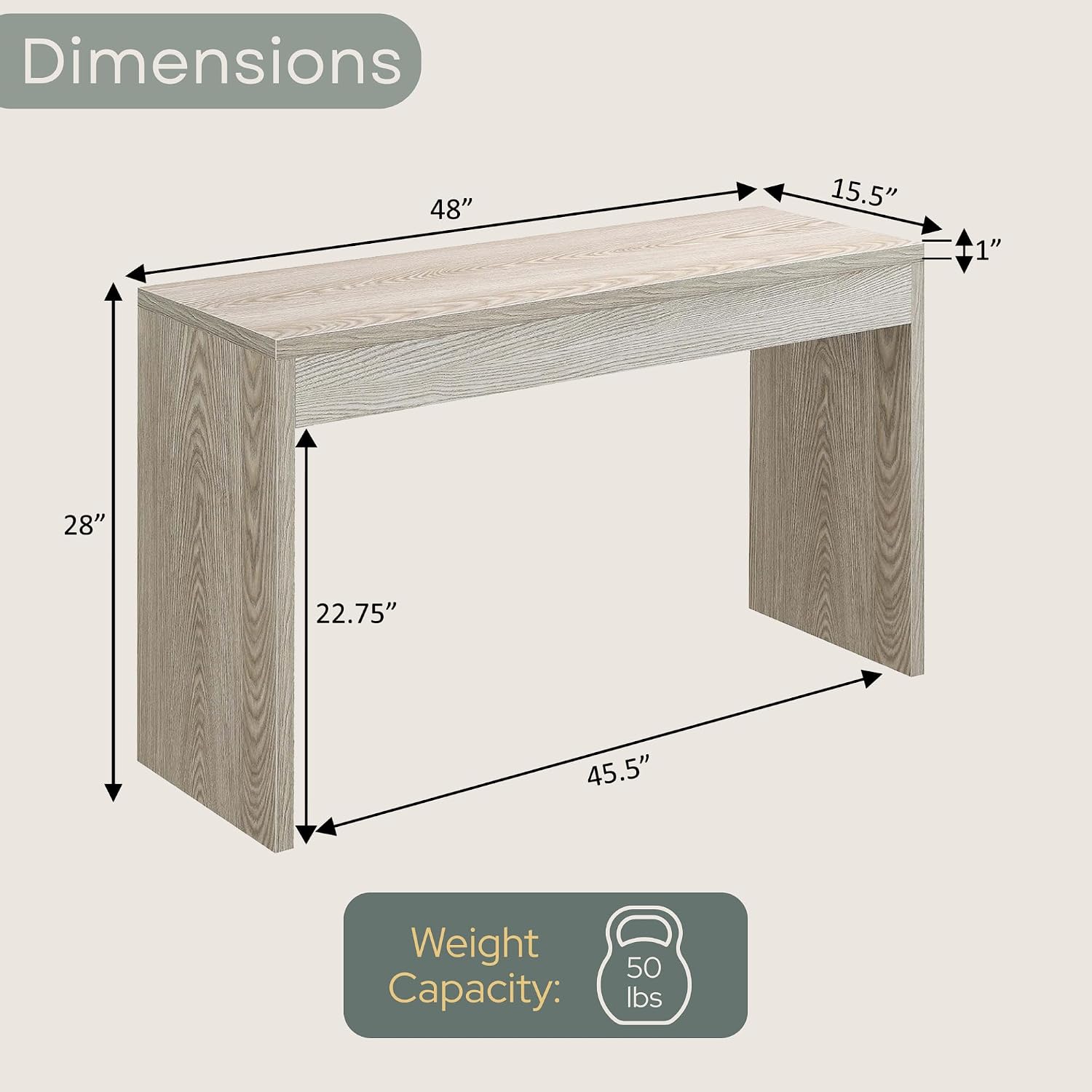 Northfield Entryway Hall Console Table/Desk image 3