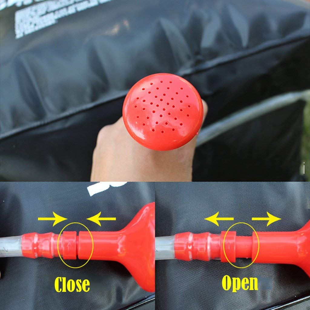LUOOV 10 Gallons/40L Solar Shower Bag Solar Heating Camping Shower Bag with Temperature Hot Water Outdoor Hiking Climbing - Image 4