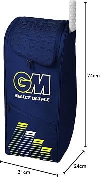 Gunn & Moore GM | Cricket Duffel Bag Holdall | Volumes from 25 to 114 litres | Tough 600 Denier Polyester | Bat Pocket Handle Strap Zip