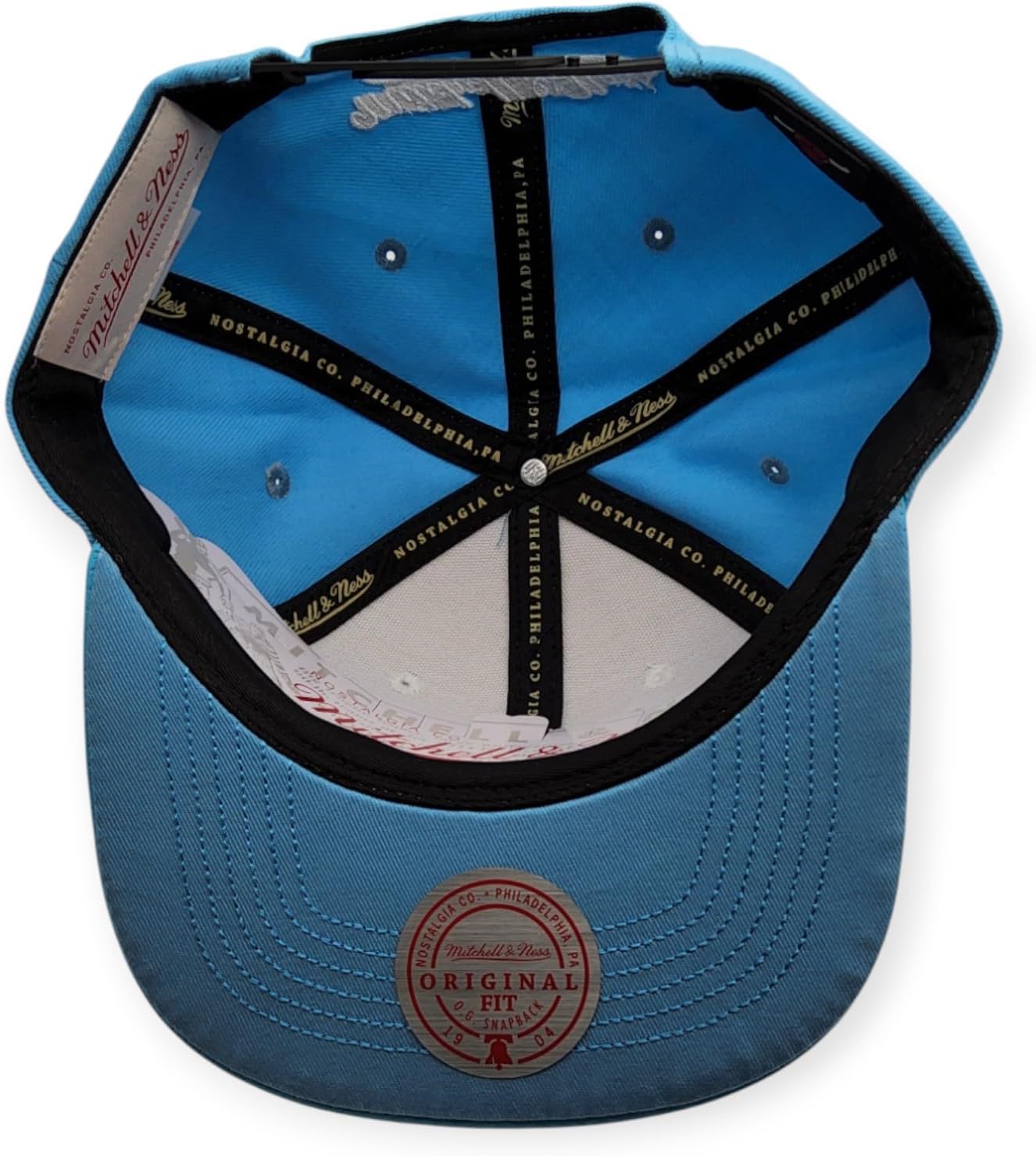 Mitchell and Ness Chicago Bulls Day One White/Light Blue Adjustable Snapback Hat Cap