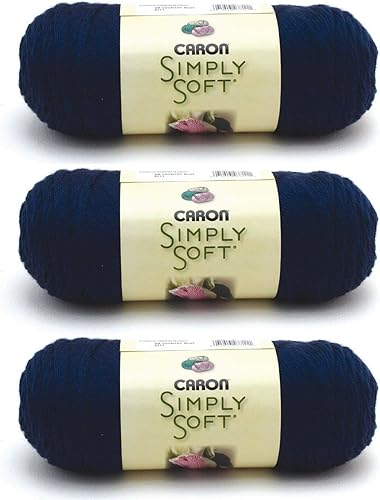 Caron Bulk Buy - Simply Soft - Ovillo de lana (3 unidades), Acrílico, Paquete de 3