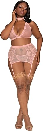 Dreamgirl womens 4-piece Stretch Velvet Set