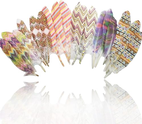 Feather Craft - Plumas de ganso naturales de 6 a 8 pulgadas, 18 piezas para sombreros, arte de boda, actuación, decoración de fiesta en el hogar