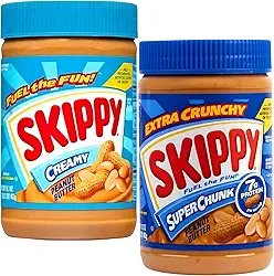 Manteiga Pasta de Amendoim Peanut Butter Americana SKIPPY Cremosa e Crocante 2 Unidades de 462g cada