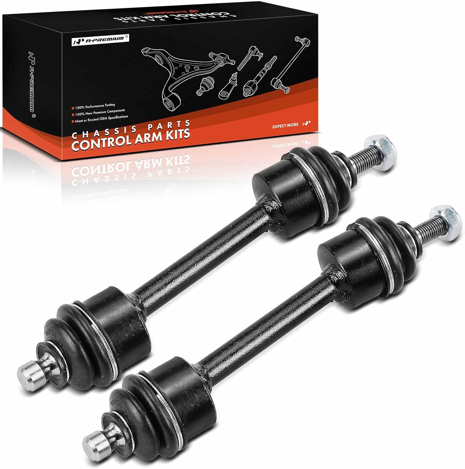 A-Premium 2 x Front Sway Bar Links Stabilizer Bar Links, Compatible with Ford Crown Victoria 1992-1994 & Lincoln Town Car 1991-1994 & Mercury Grand Marquis 1992-1994, Link with Sockets