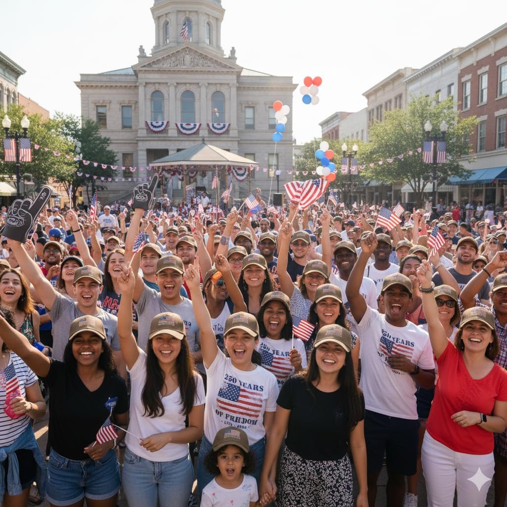 USA 250th Anniversary Hat, Adjustable 250th Anniversary Printed Patriotic Baseball Caps, Tribute Retro Washed Hat - Image 7