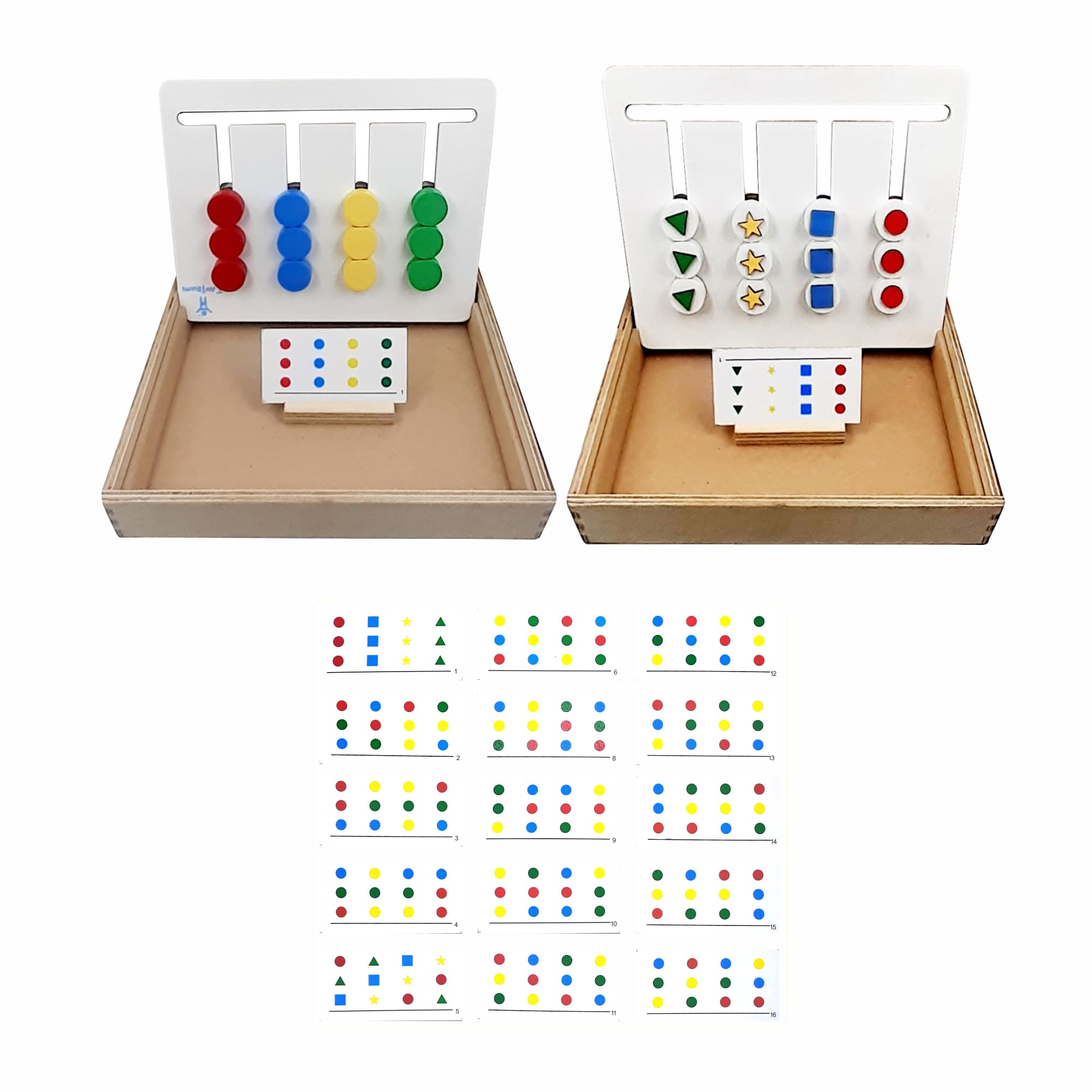 Tantrums Colour Dot Matching Board Game 2-Slided in Box - Montessori Logic Game for Sorting Colours and Shapes Matching Puzzle Brain Teaser Games for Kids (B09QYHJLKM) Amazon Price History, Amazon Price Tracker