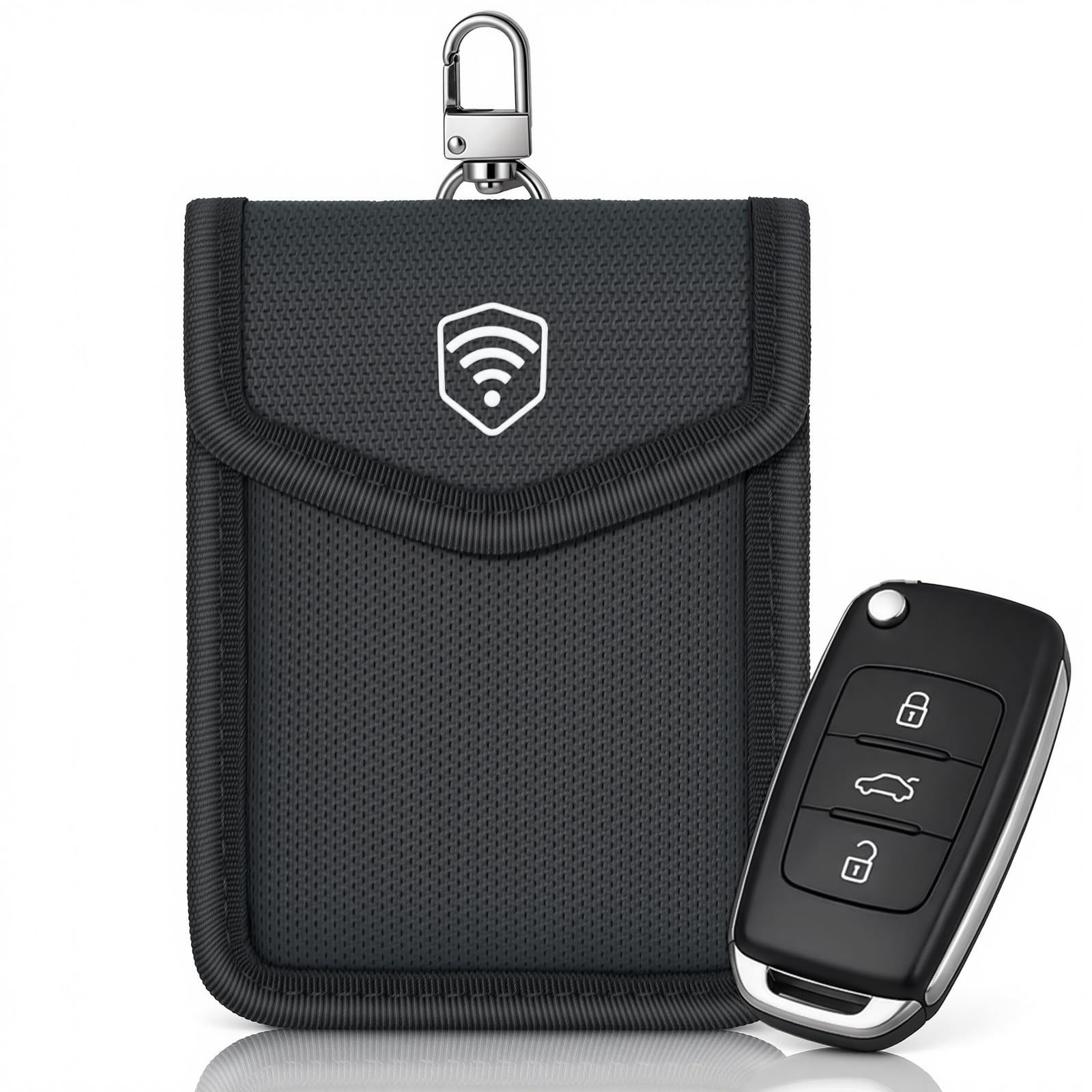 Faraday Bag for Key Fob, Car Key Signal Blocker Pouch, Waterproof RFID Blocking Faraday Pouch for Car Keys, Key Fob Protector Case for Keyless Entry Remotes