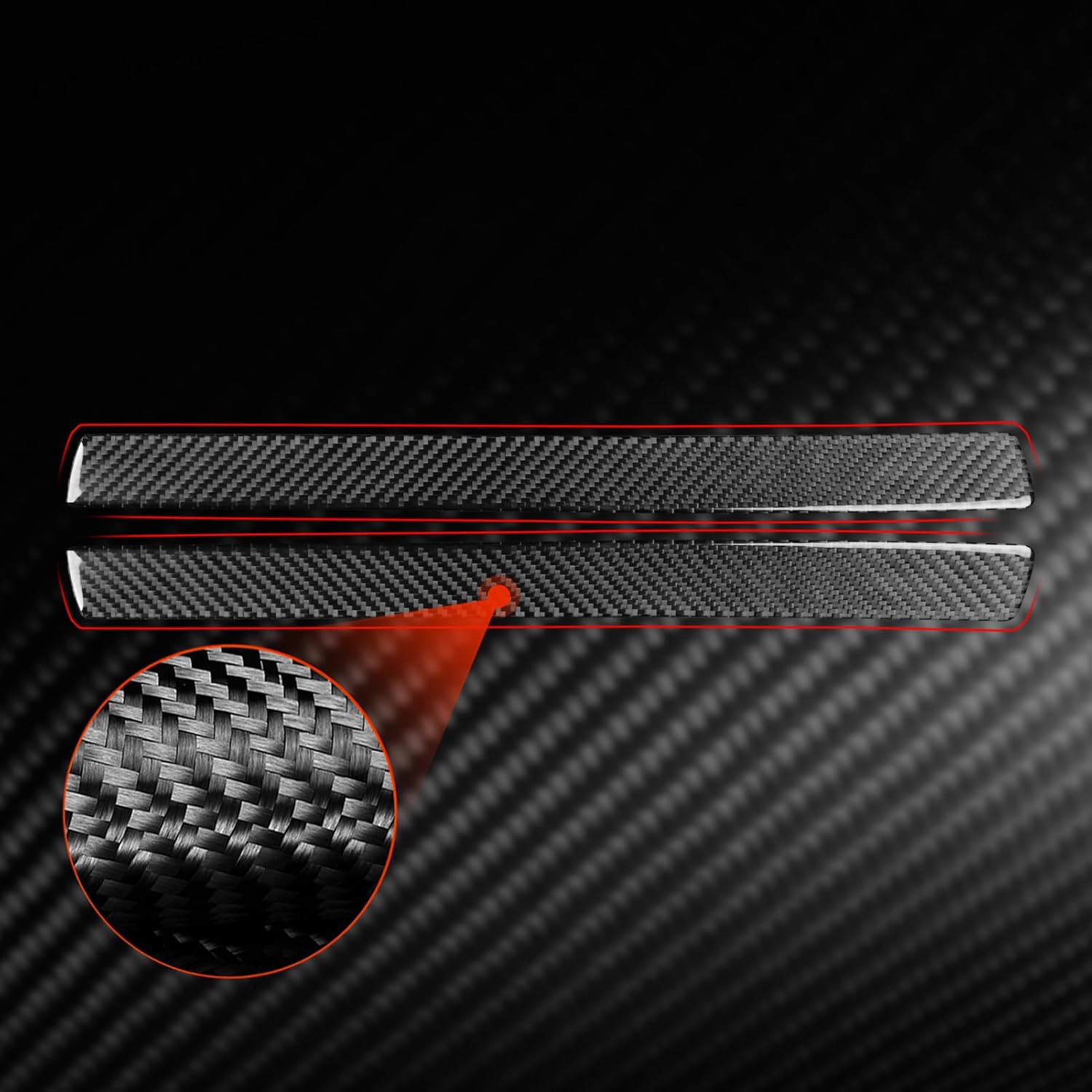 Premium Carbon Fiber Compatible with Volvo XC60 2018-2025 2019 2020 2021 2022 2023 2024 Accessories Car Door Sill Strips Door Entry Protection Trim Cover Interior Trim Sticker Decal Black 2PCS