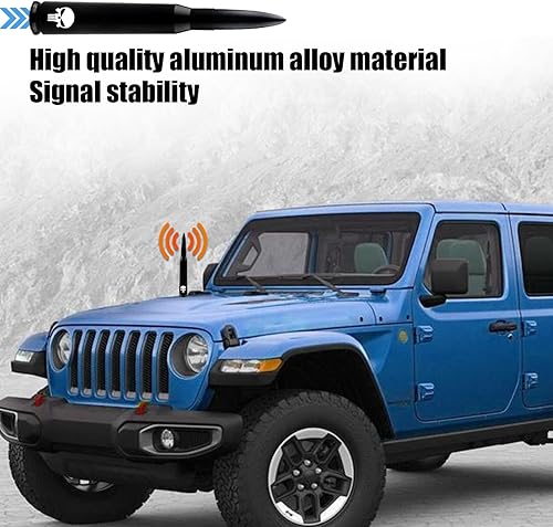 Miniatura 3 de 1 antena de bala de 5.4 pulgadas, antena de reacondicionamiento de automóvil para Ford F150, Jeep Wrangler Chevrolet, accesorios resistentes al