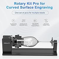 Vista 2 de Creality Laser Rotary Roller, Y-axis Rotary Chuck for Falcon Engraver, Rotary Kit Pro with 3 in 1 Jaw and Module Suitable for Engraving Cylindrical