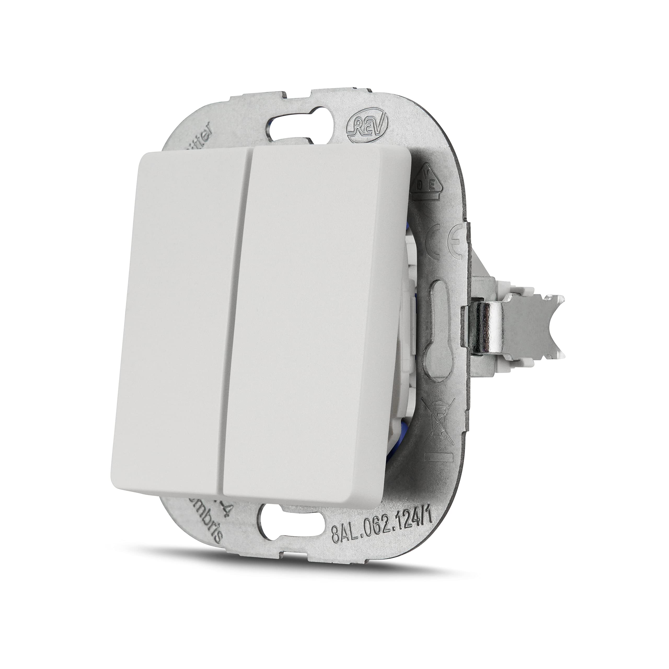 REV PrimaLuxe Toggle Switch 230 VAC 50 Hz 10 A Flush-Mounted White