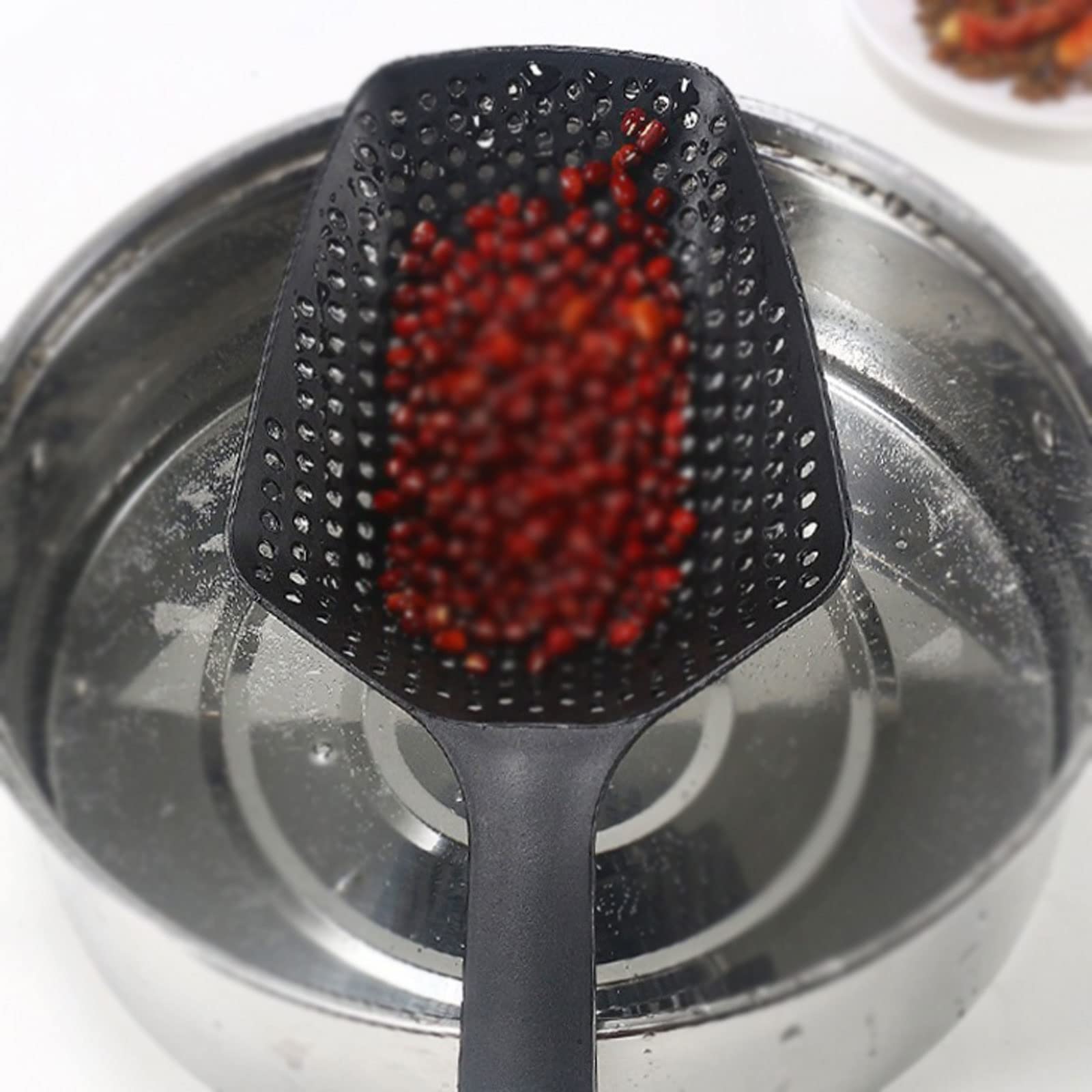 Cucharones de Cocina Cuchara de Filtro de Alimentos para Sopa de Cocina Filtro Anti-escaldaduras Cuchara de Malla de Filtro de Alimentos Herramientas de Cocina portátiles para el hogar