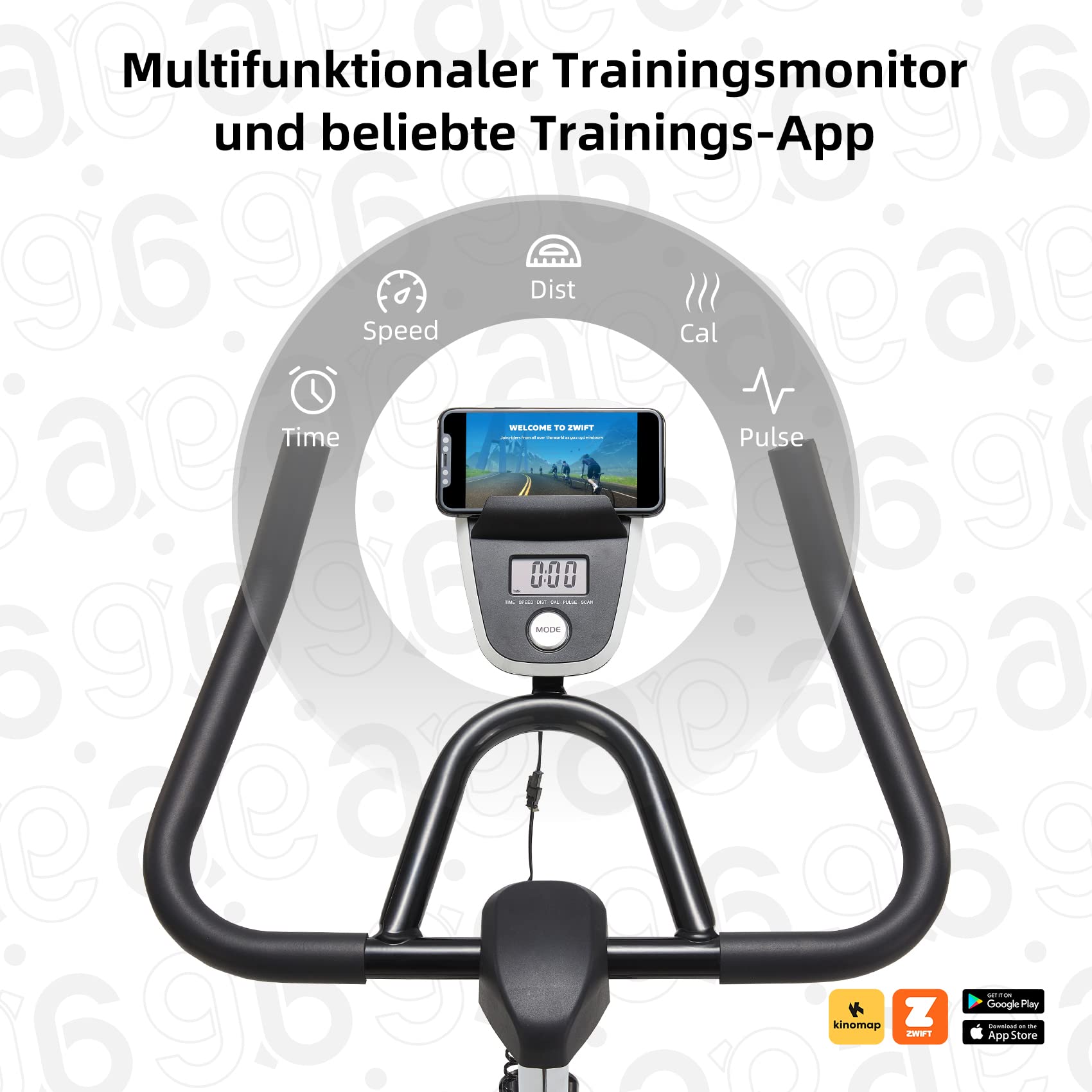 S1 Speedbike Rower treningowy, cichy, ergometr z Bluetooth, kompatybilny z Zwift & Kinomap, kierownica treningowa, 13 kg, obciążenie do 125 kg, czarny