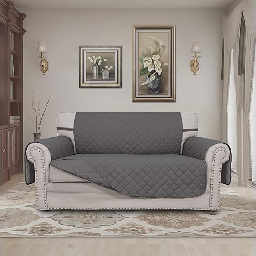 Miniatura 267 de Easy-Going - Funda reversible para sofá, resistente al agua, con varillas de espuma y correas elásticas, protector de muebles para mascotas y perros