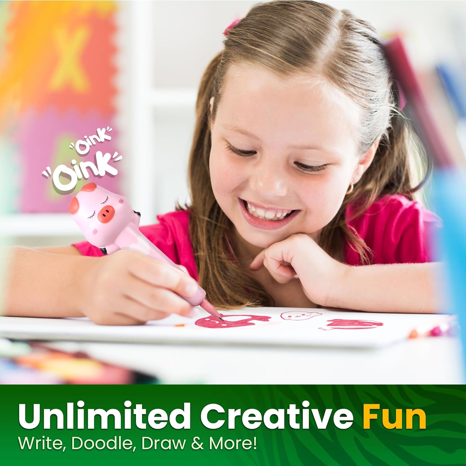 BUNMO Bundle: Erasable Cute Pens & Squishy Pens - 12 Ink Pens Incl 12 Extra Pen Ink Refills - Tween Girls Toys - Fun Kids Stationary - Perfect for Girls and Boys - Stationary for Girls - Tween Toys