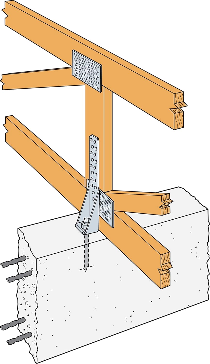 Simpson Strong-Tie HTT4 HTT 12-3/8-in. Heavy Tension Tie for 5/8-in. Anchor (Pack of 16)
