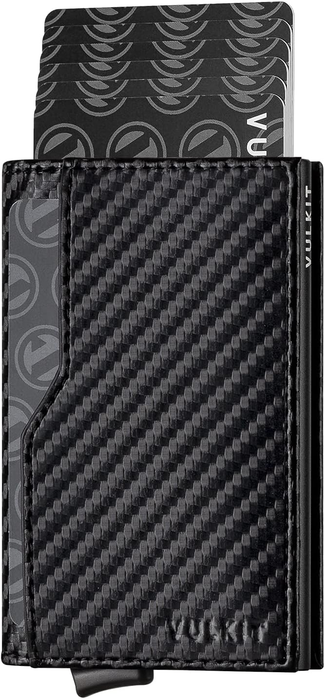 Porta Carte Di Credito In Metallo Rimilak - Mini Portafoglio RFID Block, Sottile, Custodia Rigida Con 6 Slot, Design Sole Luna - 2