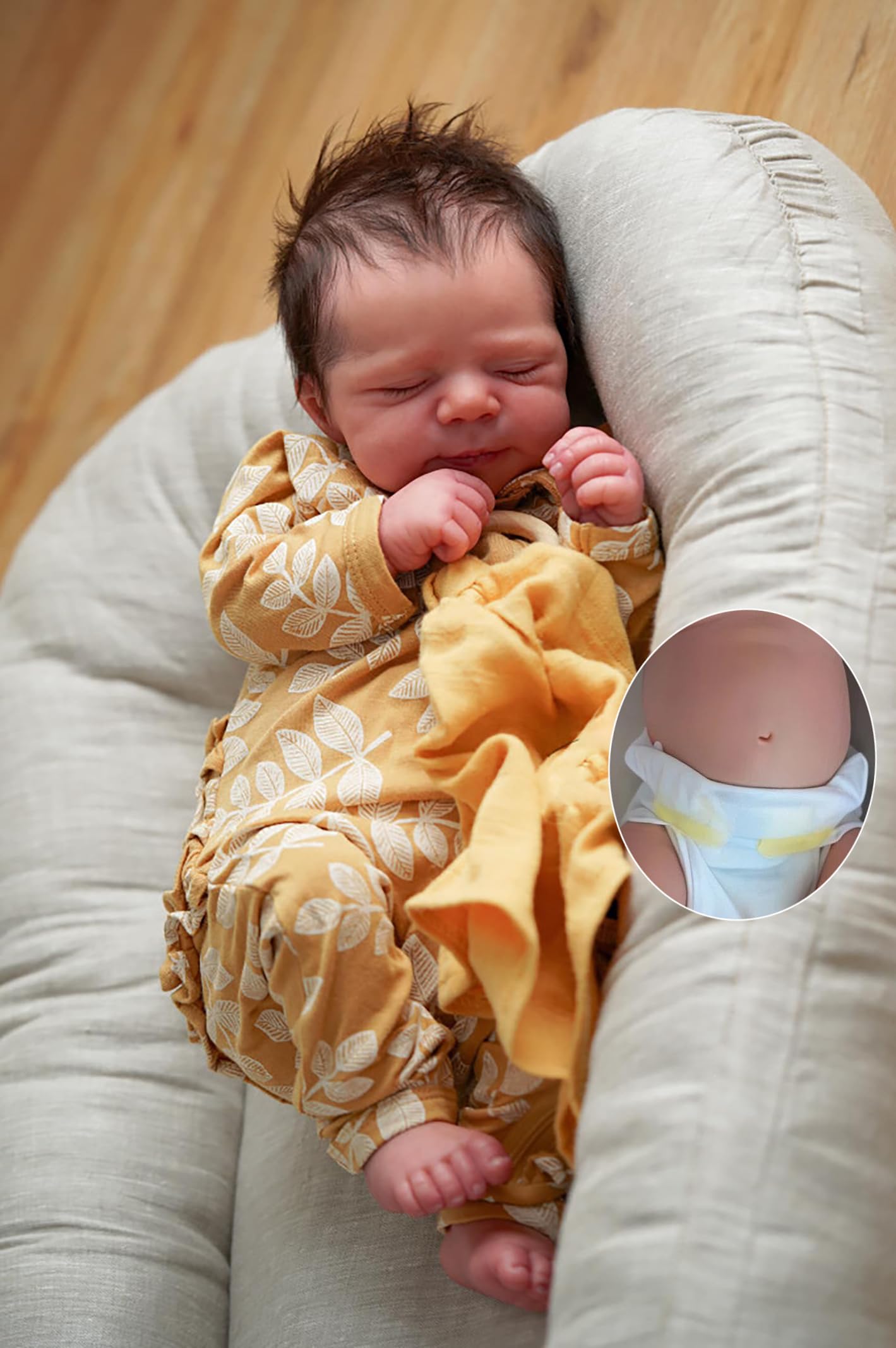 Zero pam Reborn Baby Puppen Lebensecht-48CM Baby Junge Mit Haaren, Babypuppen Wie Echt mit Zubehör, Lebensechte Babypuppen, Baby Junge, Reborn Puppen Lebensecht Puppe Ab 3 Jahre Mädchen