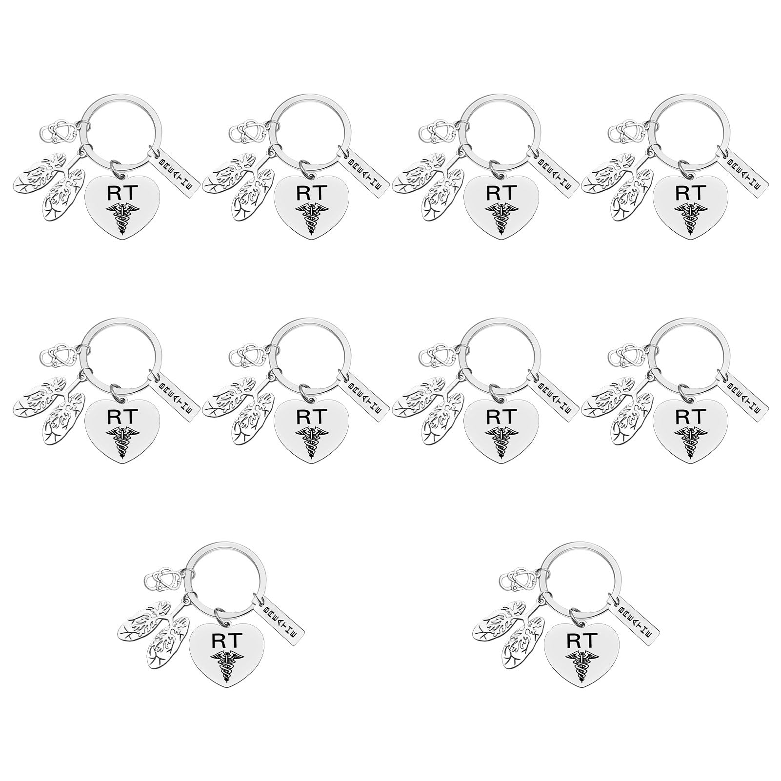 Xiahuyu 10 Pcs Respiratory Therapist Keychain Respiratory Therapist Appreciation Gifts RT Student Gift RT Graduation Gift RT Nurse Gift Radiology Tech