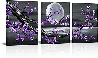 LoveHouse Purple Canvas Wall Art Purple Pictures for Living Room Bedroom...