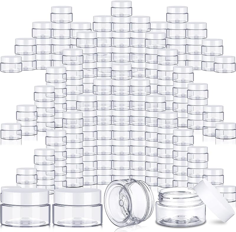 SATINIOR Frascos Plásticos Brancos com Tampa de Rosca, 100 Unidades, 60 mL