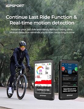 iGPSPORT BiNavi Bike Computer with Sensor Bike Headlight Set