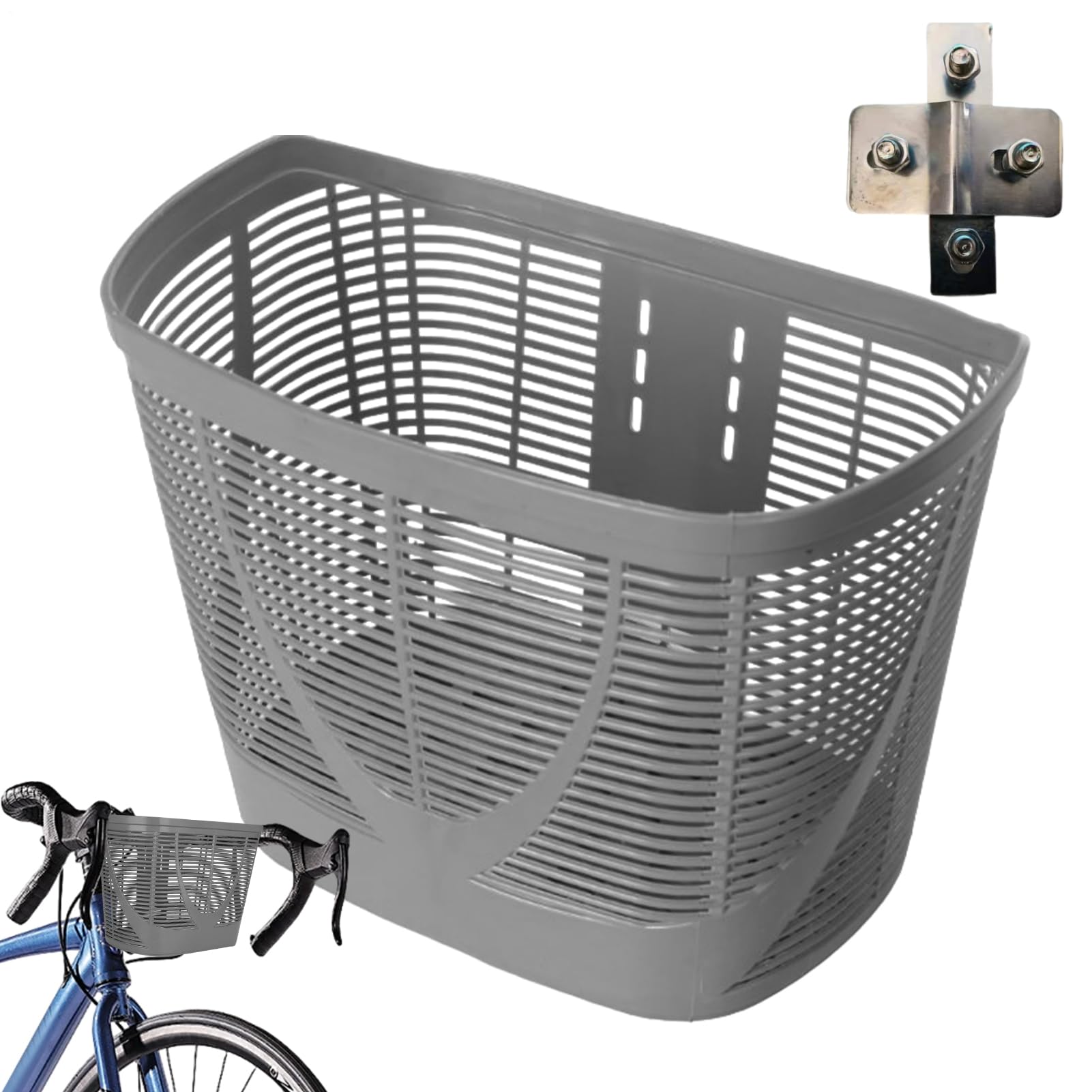 Mobility Scooter Basket - Bicycles Front Baskets, Front Handlebar Storage Basket, Large Capacity Tricycle Handlebar Storage Carrier for Shopping, Camping