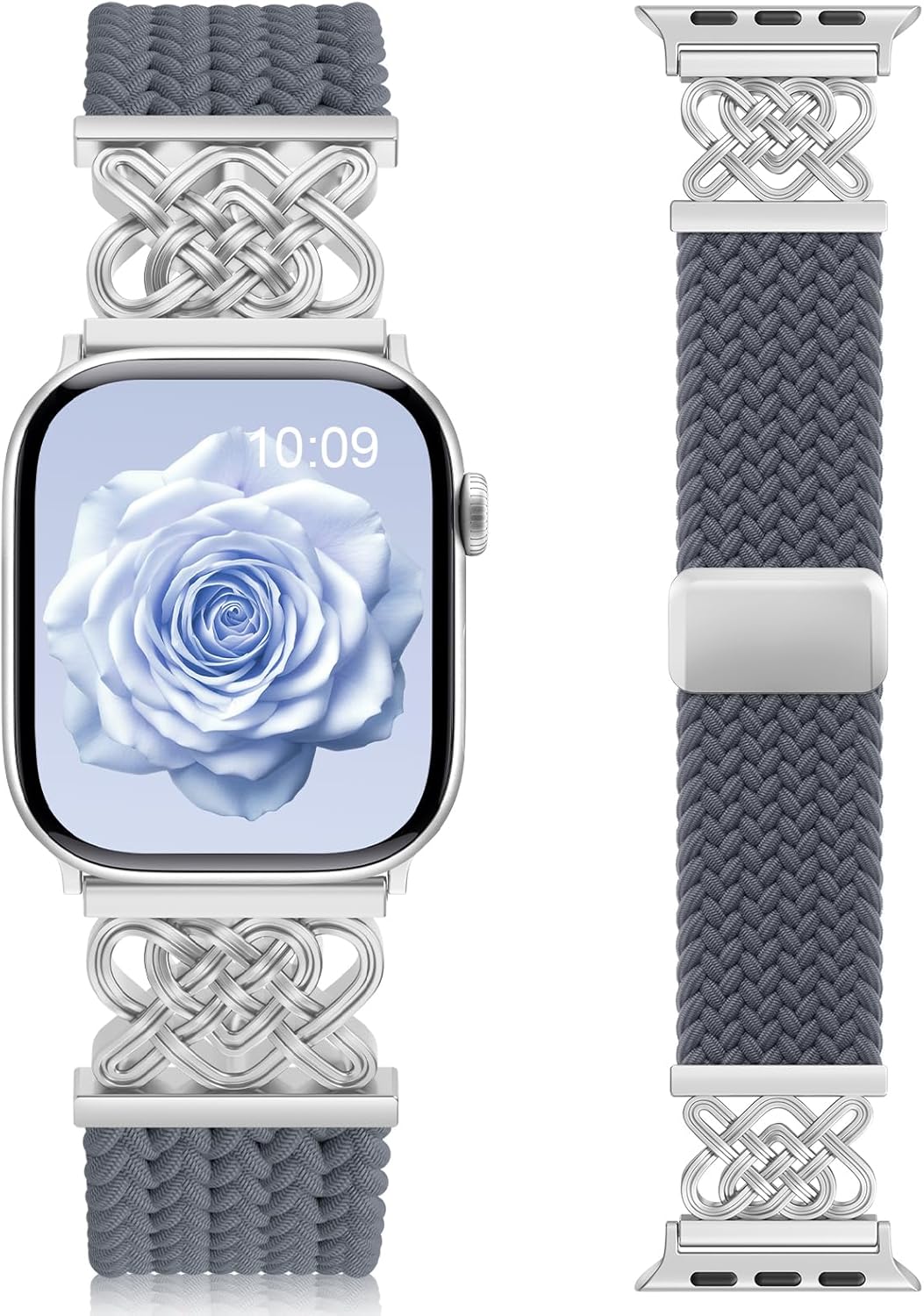 Braided Stretchy Band for Apple Watch Bands 38mm 40mm 41mm 42mm Women Men