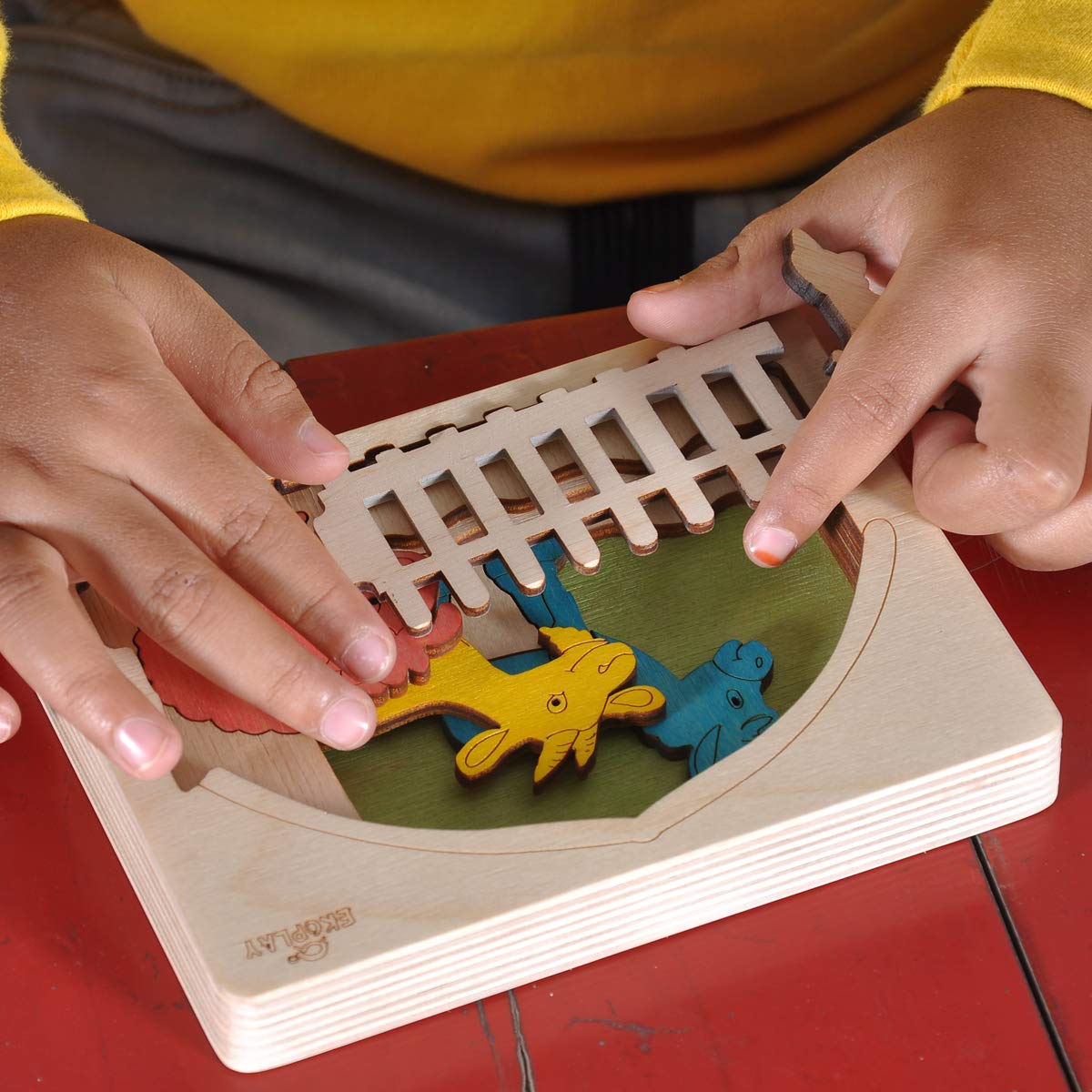 Wielowarstwowe drewniane puzzle dla dzieci, 6 sztuk, puzzle dla dzieci przed szkołą, zabawki edukacyjne, prezenty dla chłopców i dziewczynek, zestawy puzzli ze zwierzętami, zwierzęta