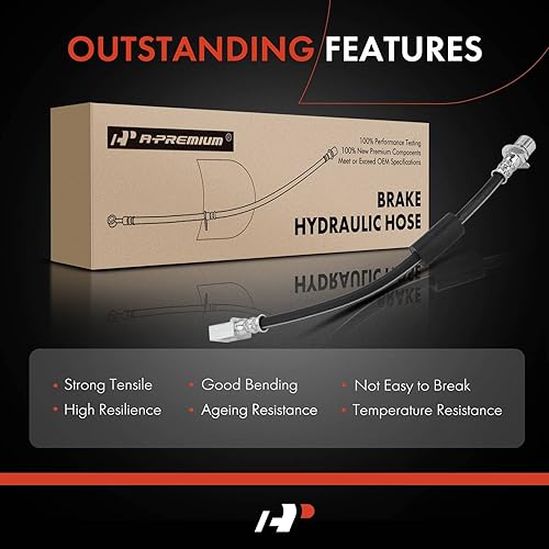 Miniatura 7 de A-Premium Manguera hidráulica de freno exterior del pasajero trasero compatible con los modelos Chevy y GMC - Silverado 25003500 HD 2011-2017,