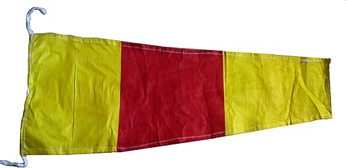 Bandera de señal 0(cero)Internacional NauticalPennant100% algodónCódigo20" x 8.5"BarcoMarino Marítimo
