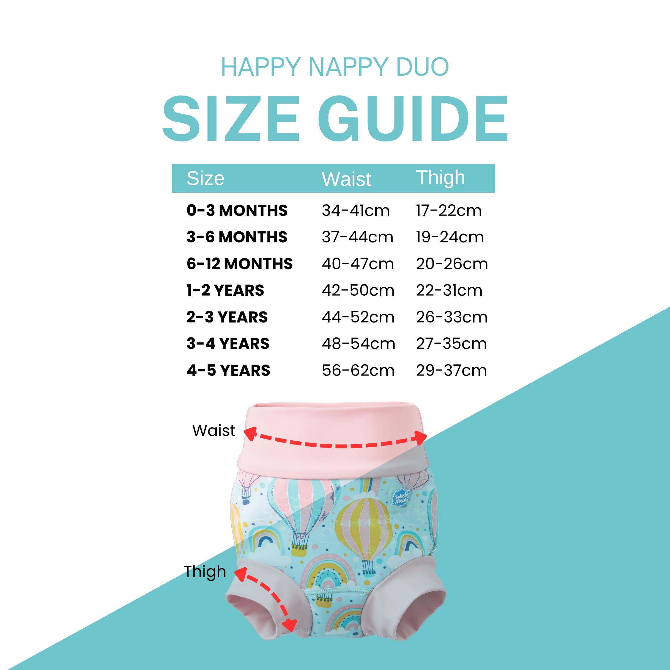 Happy Nappy DUO Reusable Swim Nappy , Up In The Air - Splash About