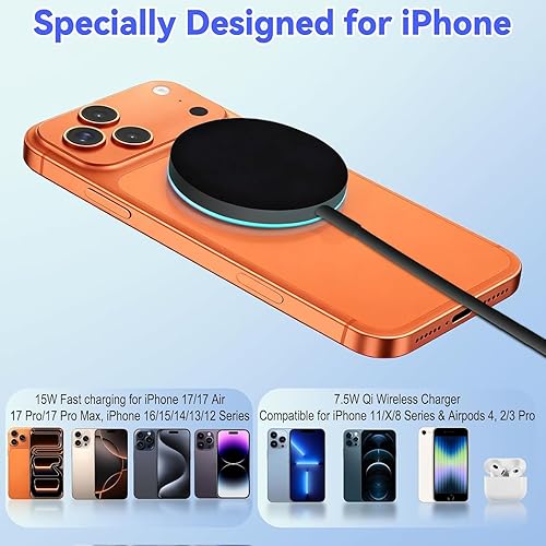 Miniatura 5 de Cargador inalámbrico para iPhone 15W Ma-g Sa-fe Cargador de carga rápida compatible con iPhone 1616 Pro16 Plus16 Pro Max15 Pro1514131211X8 Series