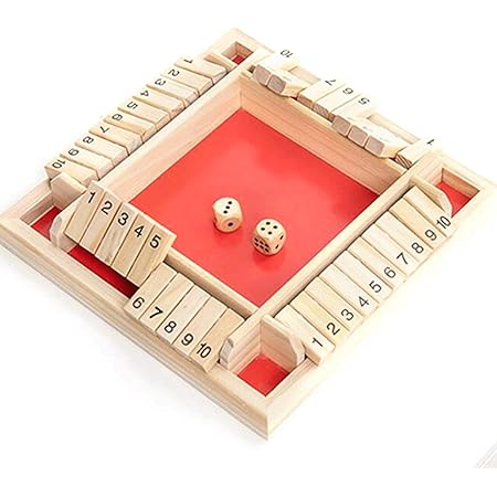 Amazon Co Jp Horypt シャット ザ ボックス ダイスゲーム ボードゲーム サイコロゲーム 脳トレ 数字 遊び 算数 学習 計算 パズル ゲーム パーティー レクリェーション 知育玩具 木製ゲーム パーティー クラブ ファミリーゲーム 子供 おもちゃ ホーム キッチン