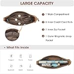 Kattee Leather Crossbody Bags for Women Trendy Small Shoulder Purses and Handbags Wristlet Clutch Wallet with 2 Straps