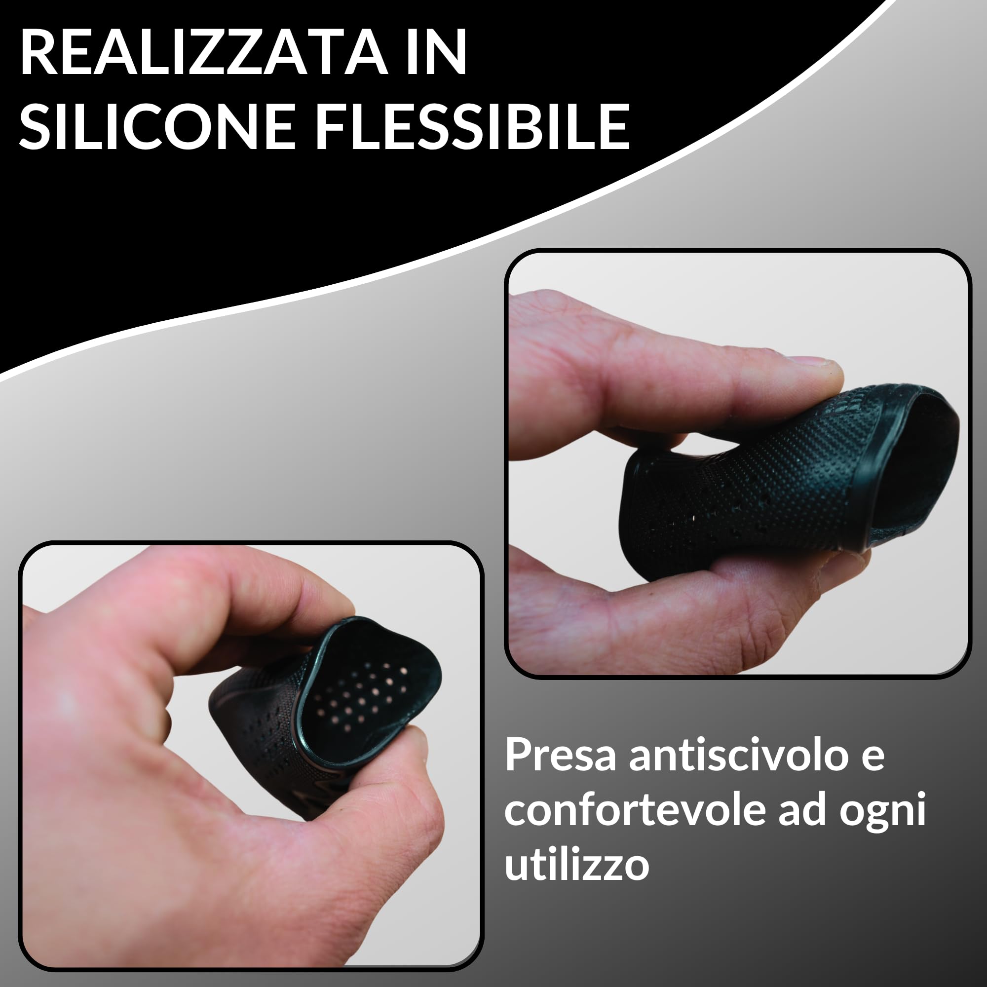 Sibo - Impugnatura Antiscivolo in Gomma (2 Pezzi) - Grip Ergonomico Universale per Softair - Accessorio Comfort per GBB AEG - Copertura per Manico Airsoft