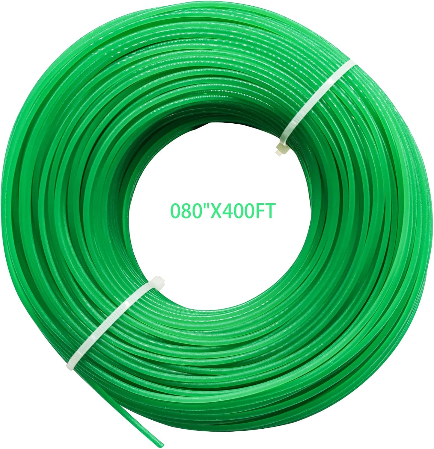 Green,1 lbs Coil of .080" X 400ft Round String Trimmer Line